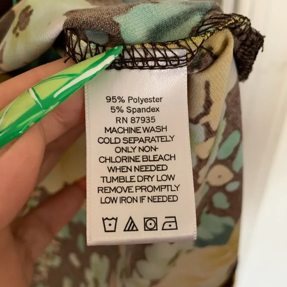 Susan Graver Floral Polka Dot Top - Picture 5 of 5